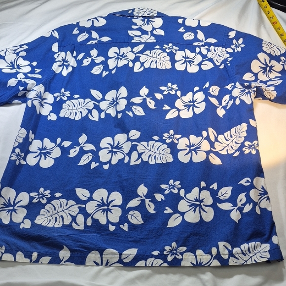 Chompers Blue and White Floral Men's Casual Shirt - Picture 10 of 13